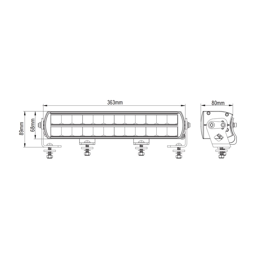 LED Auton valoramppi BLACK OFF ROAD LED/120W/9-36V IP69 6000K