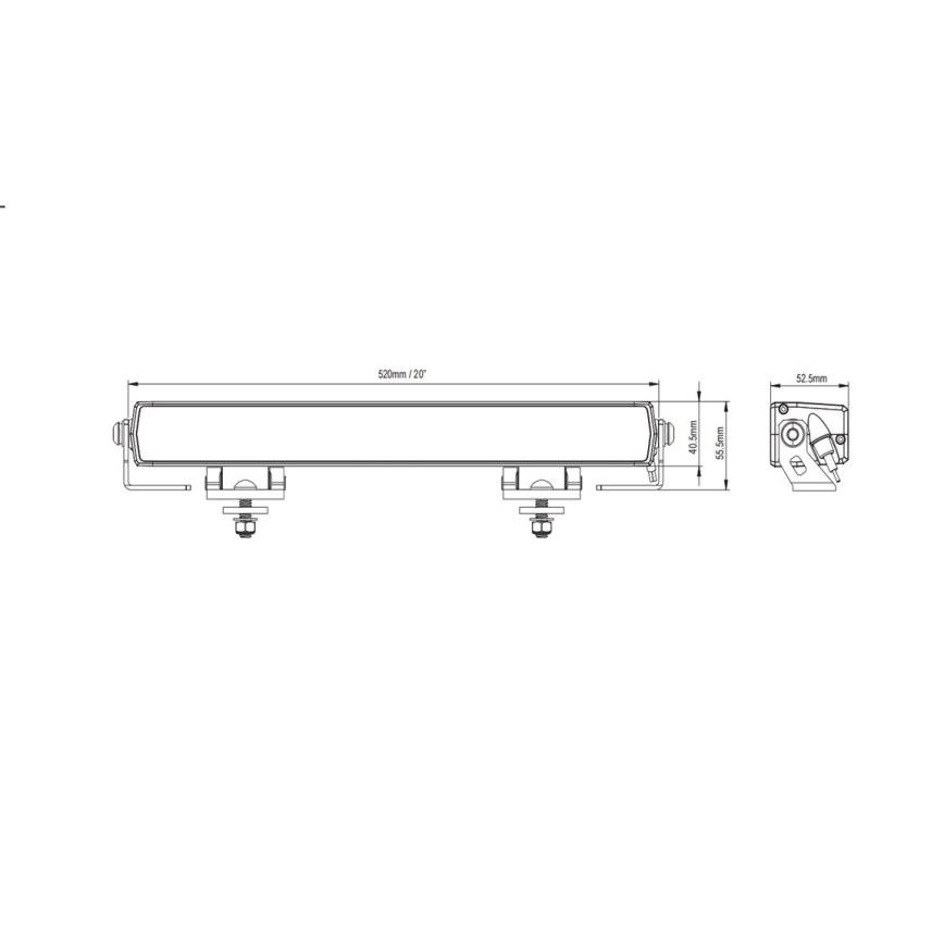 LED Auton valoramppi BLACK OFF ROAD LED/90W/9-36V IP69 6000K