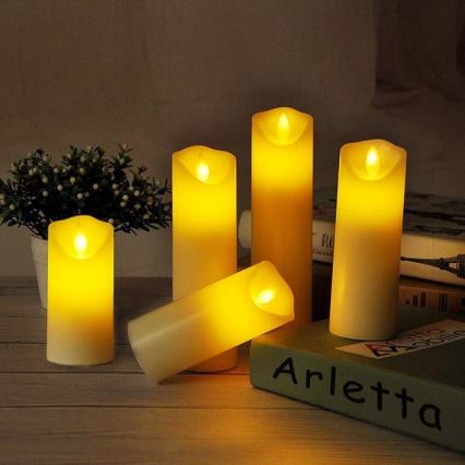 LED Candle LED/2xAA lämpimänvalkoinen 12,5 cm