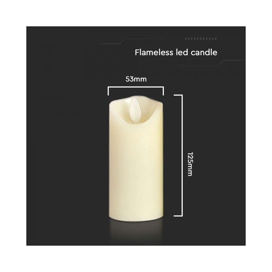 LED Candle LED/2xAA lämpimänvalkoinen 12,5 cm