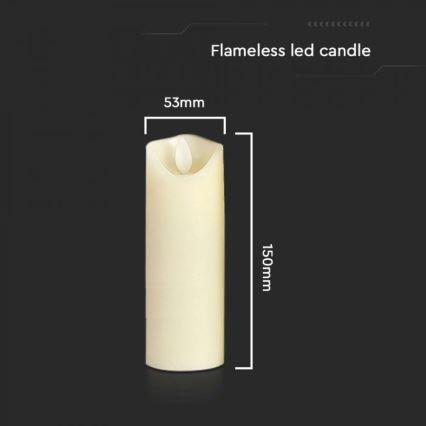 LED Candle LED/2xAA lämpimänvalkoinen 15 cm