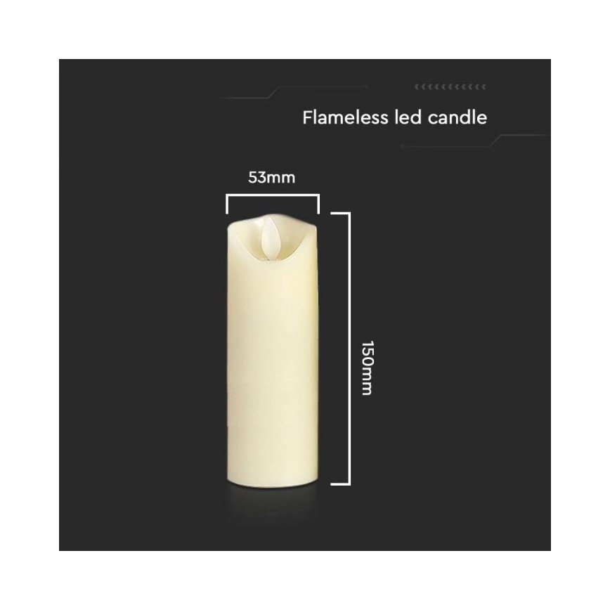 LED Candle LED/2xAA lämpimänvalkoinen 15 cm