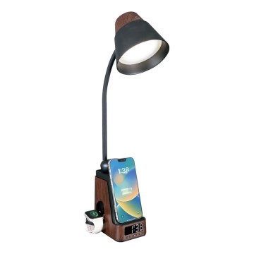 LED+CCT himmennettävä pöytävalaisin langattomalla QI-latauksella IDEAL LED/8W/230V 2700/4000/5000K ruskea