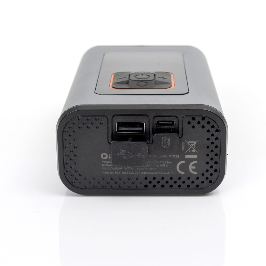 LED Digitaalinen taskukompressori 3in1 4000 mAh 5W musta