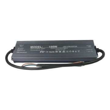 LED elektroninen muuntaja 100W/24V IP67