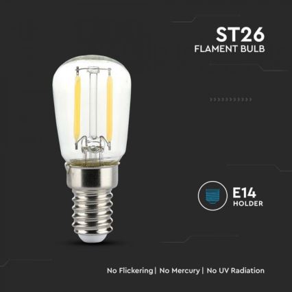 LED-filamenttilamppu ST26 E14/2W/230V 3000K