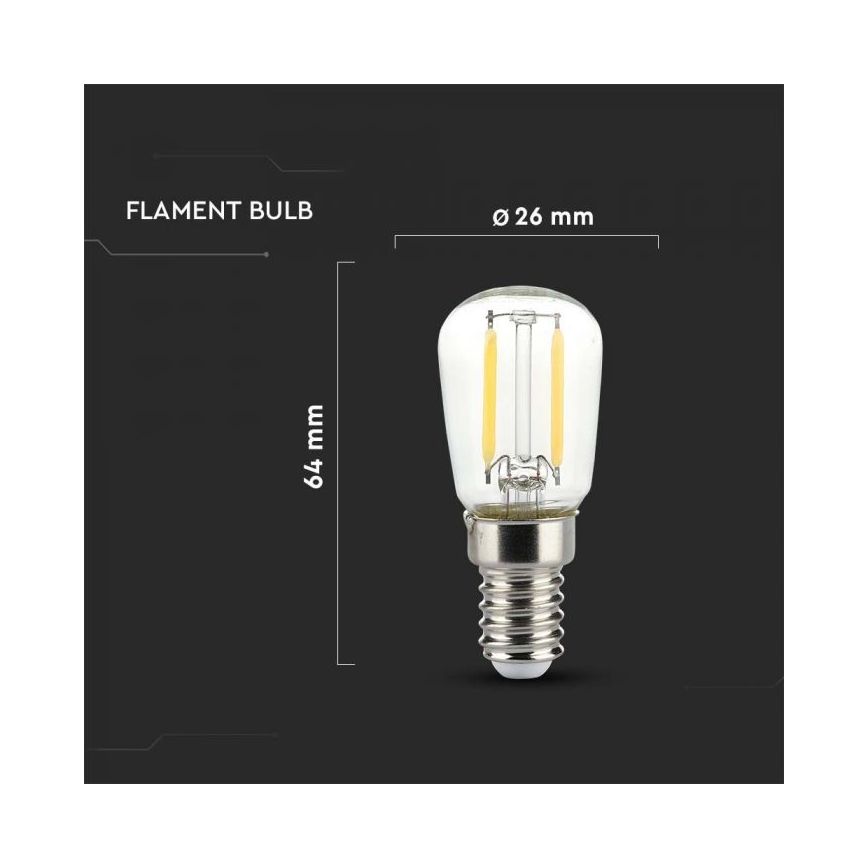 LED-filamenttilamppu ST26 E14/2W/230V 3000K