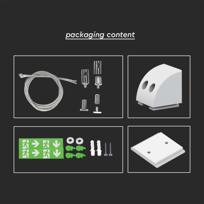 LED-hätävalo EMERGENCY EXIT LED/2,5W/230V 4in1 6000K