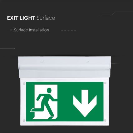 LED Hätävalo EMERGENCY EXIT SAMSUNG CHIP LED/2W/230V 6000K