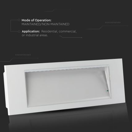 LED Hätävalo EMERGENCY EXIT SAMSUNG CHIP LED/3,8W/230V 6000K