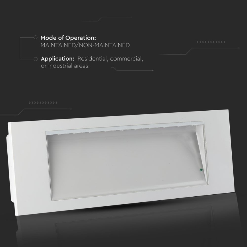 LED Hätävalo EMERGENCY EXIT SAMSUNG CHIP LED/3,8W/230V 6000K