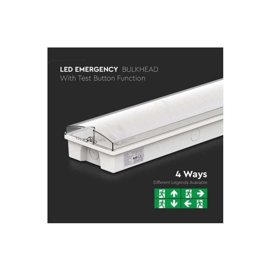 LED-hätävalo EMERGENCY EXIT LED/3W/230V 6400K IP65
