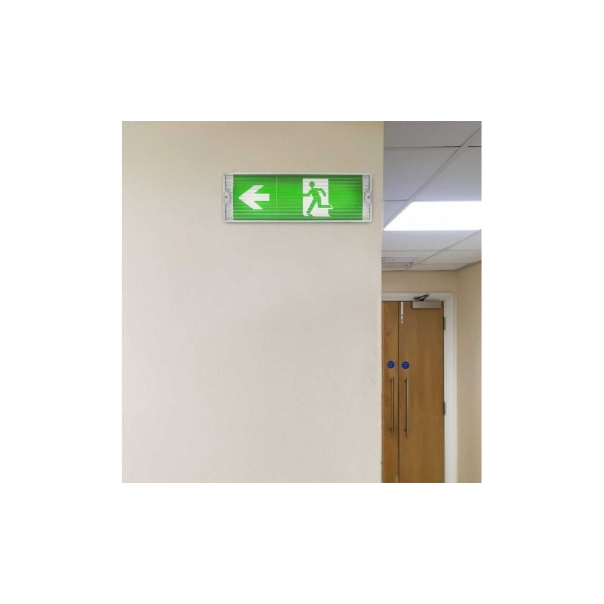 LED-hätävalo säännöllisen toimintatestin kanssa EMERGENCY EXIT LED/3W/230V 6400K IP65