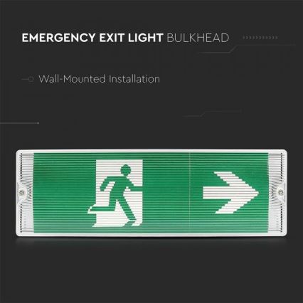 LED-hätävalo EMERGENCY EXIT LED/3W/230V IP65 6000K 1200mAh