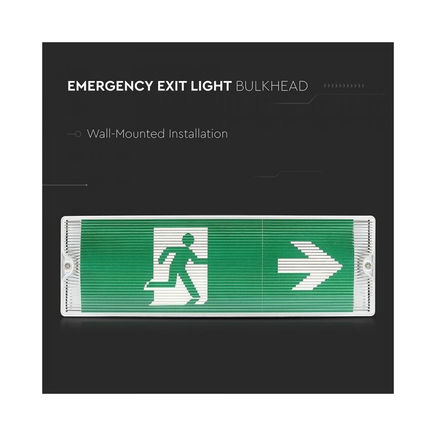 LED-hätävalo EMERGENCY EXIT LED/3W/230V IP65 6000K 1200mAh