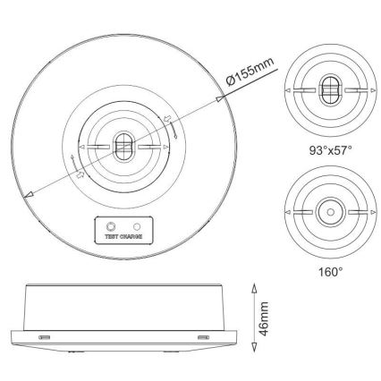 LED-hätävalo LED/2W/230V 6000K IP65 3200 mAh