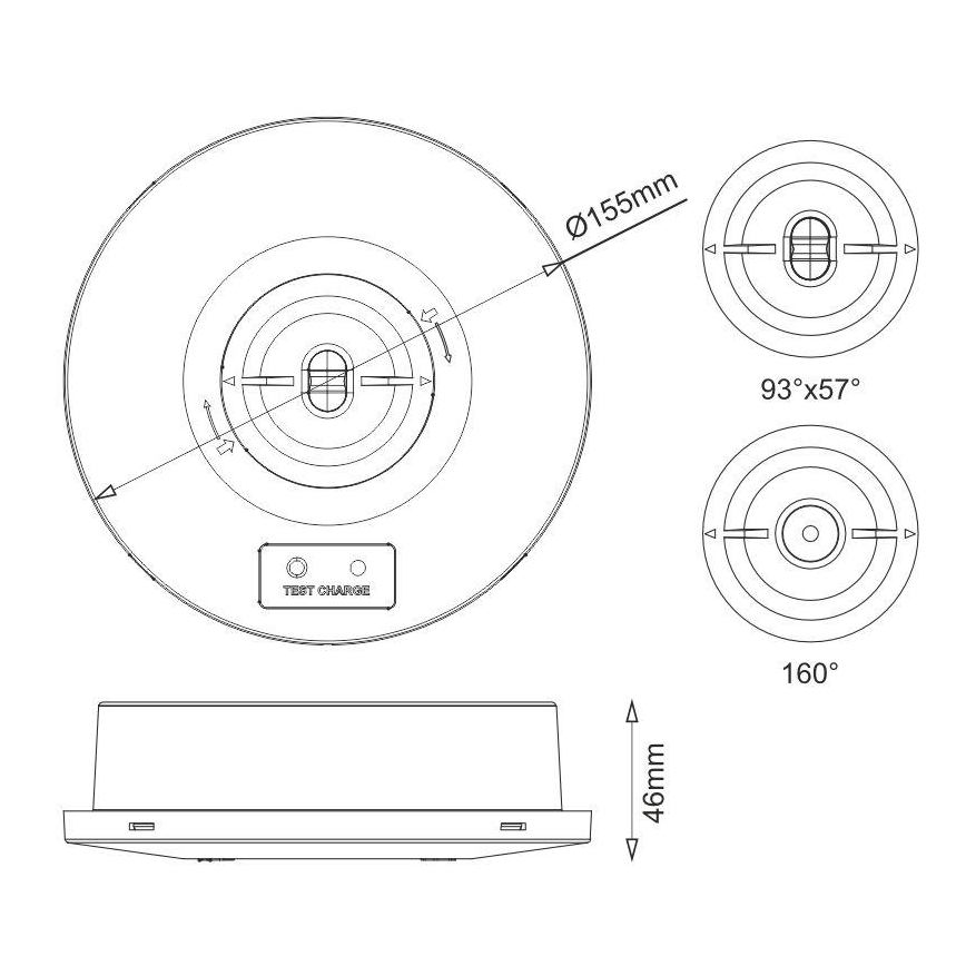 LED-hätävalo LED/2W/230V 6000K IP65 3200 mAh
