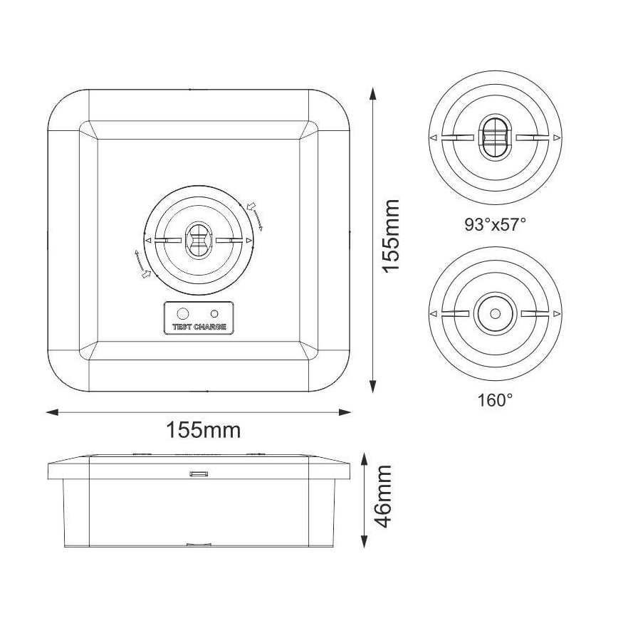 LED-hätävalo LED/2W/230V 6000K IP65 3200 mAh