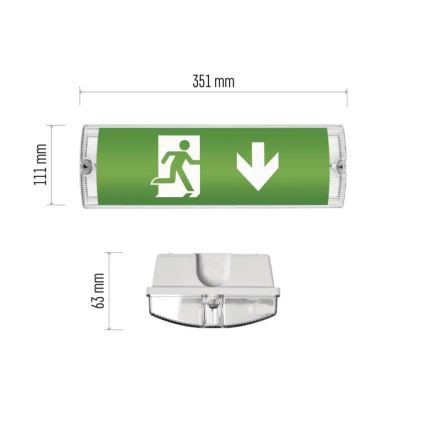 LED-hätävalo LED/3W/230V 6000K IP65