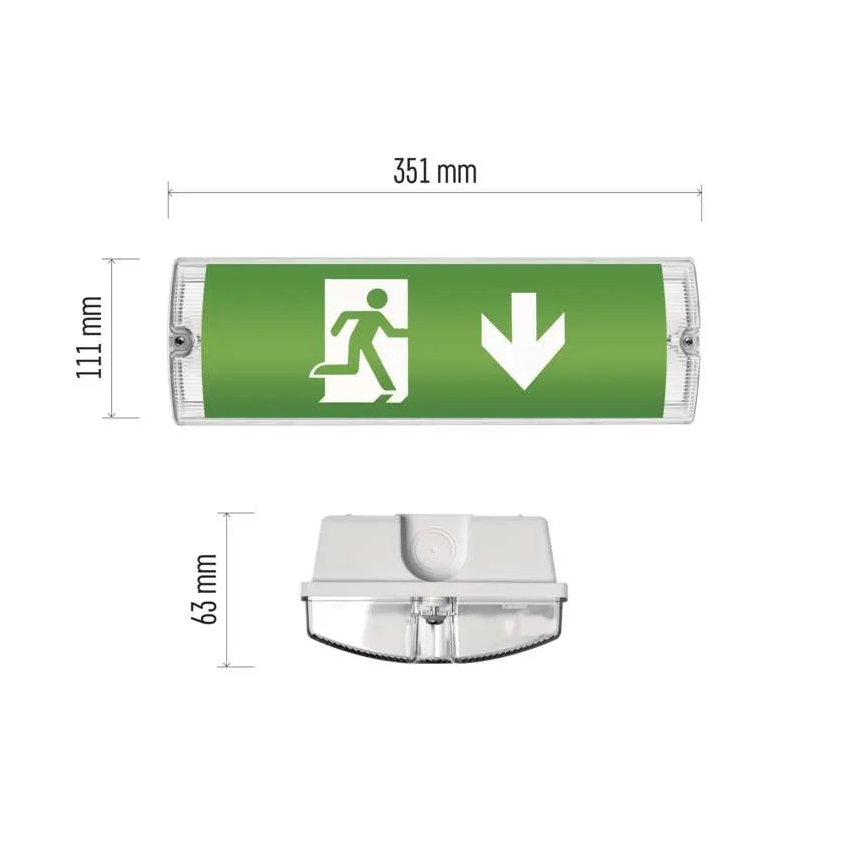 LED-hätävalo LED/3W/230V 6000K IP65