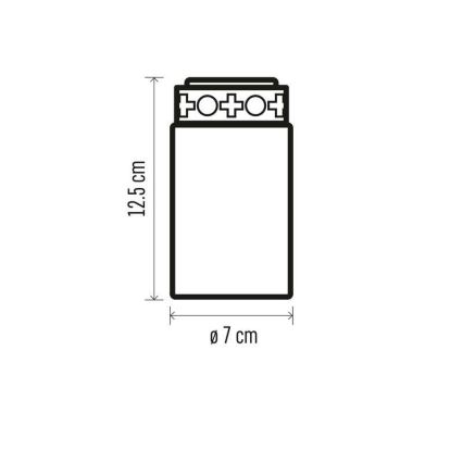 LED-hautausmaakynttilä 1xLED/2xC IP44 punainen