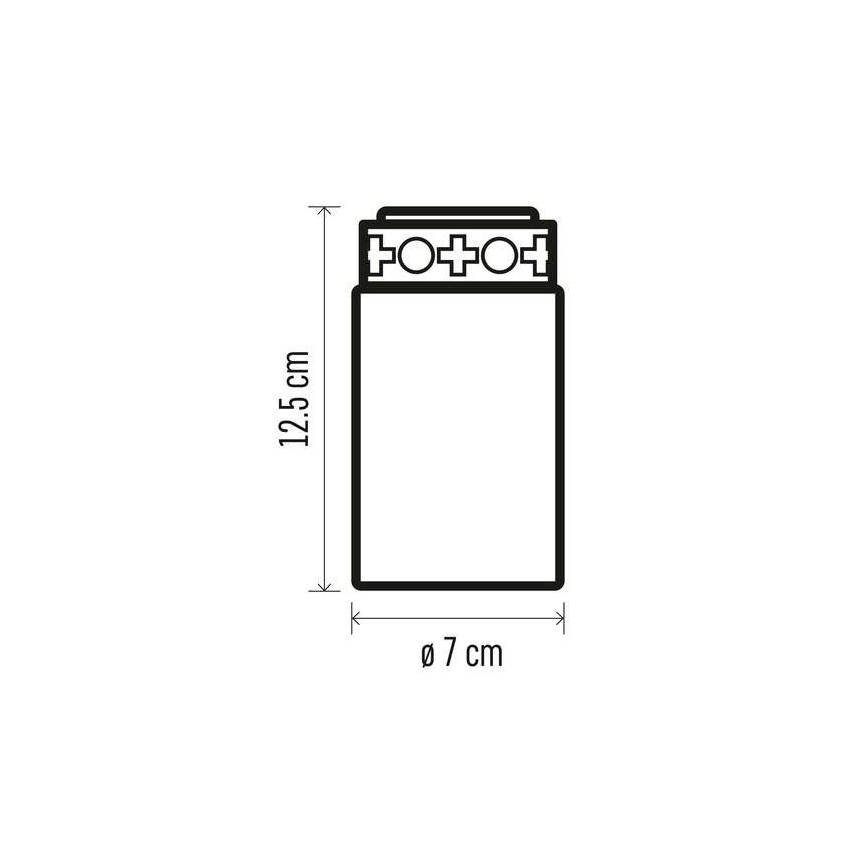 LED-hautausmaakynttilä 1xLED/2xC IP44 punainen
