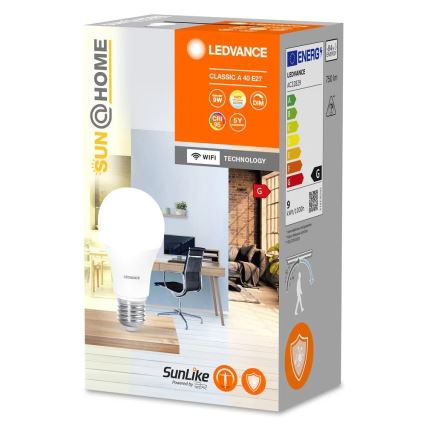 LED Himmennettävä antibakteerinen polttimo A40 E27/9W/230V Wi-Fi - Ledvance