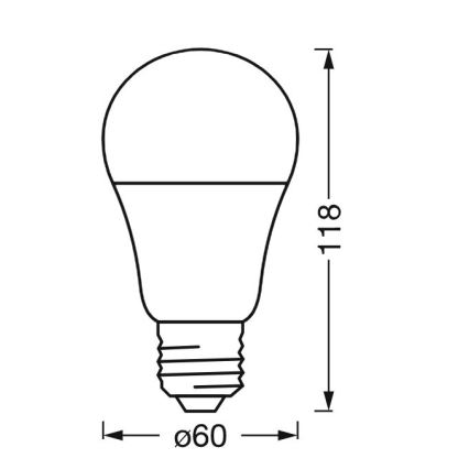LED Himmennettävä antibakteerinen polttimo A40 E27/9W/230V Wi-Fi - Ledvance