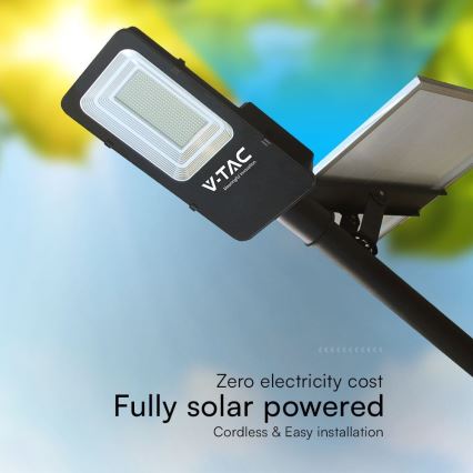 LED Himmennettävä hybridi aurinko katu lamppu LED/50W/230V 4000K IP65 50000 mAh + kauko-ohjaus