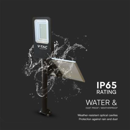 LED Himmennettävä hybridi aurinko katu lamppu LED/50W/230V 6500K IP65 50000 mAh + kauko-ohjaus