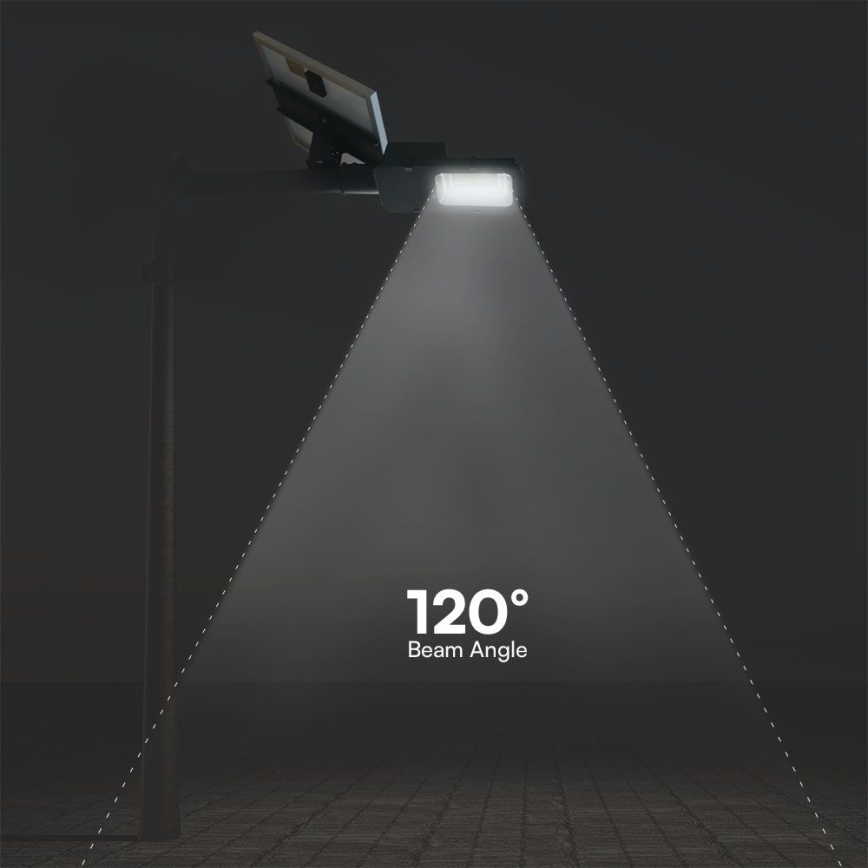 LED Himmennettävä hybridi aurinko katu lamppu LED/50W/230V 6500K IP65 50000 mAh + kauko-ohjaus