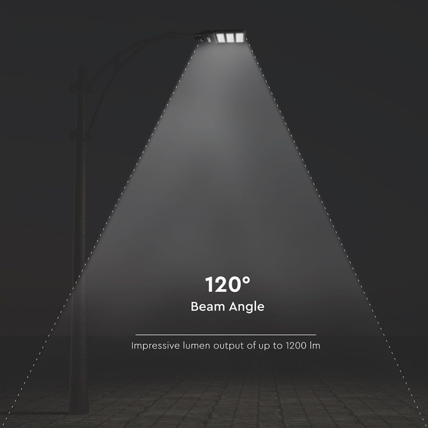 LED Himmennettävä aurinkokatuvalaisin liike- ja hämärätunnistimella LED/12W/3,2V 6000K IP65 10000 mAh musta + kauko-ohjaus