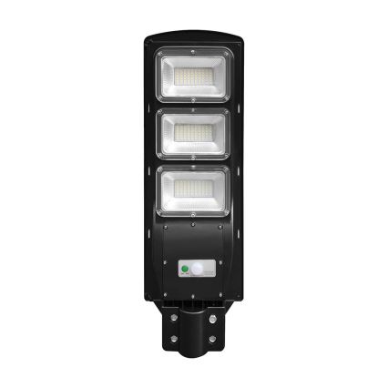 LED Himmennettävä aurinkokatuvalaisin liike- ja hämärätunnistimella LED/12W/3,2V 6000K IP65 10000 mAh musta + kauko-ohjaus
