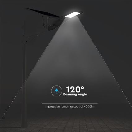 LED Himmennettävä aurinko katu lamppu SAMSUNG CHIP LED/50W/6,4V 6000K IP65 + kauko-ohjaus