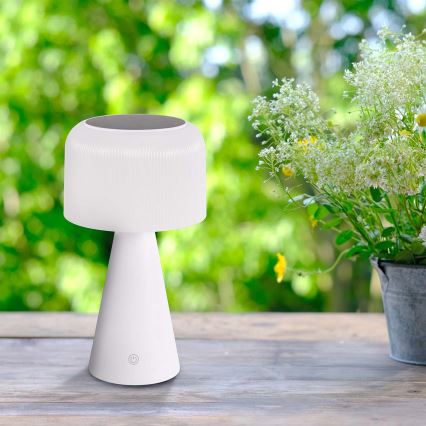 LED Himmennettävä aurinko kosketus pöytävalaisin LIMA LED/3,7V 1800 mAh 3000/4000/5000K IP44 valkoinen