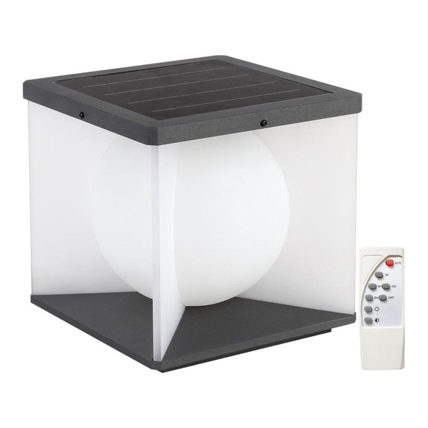 LED Himmennettävä aurinko seinävalaisin LED/8W/3,7V IP65 3000K + kauko-ohjaus