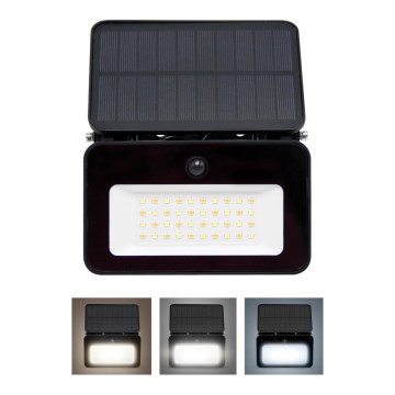 LED Himmennettävä aurinko valonheitin kanssa motion ja dusk sensori LED/6W/2200 mAh 3000/4000/6500K IP65