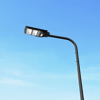 LED himmennettävä aurinkokäyttöinen katuvalaisin liiketunnistimella ja hämäräkytkimellä LED/8W/3,2V 6000K IP65 9000 mAh musta + kaukosäädin