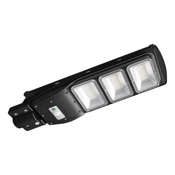 LED Himmennettävä aurinkokatuvalaisin liike- ja hämärätunnistimella LED/12W/3,2V 6000K IP65 10000 mAh musta + kauko-ohjaus