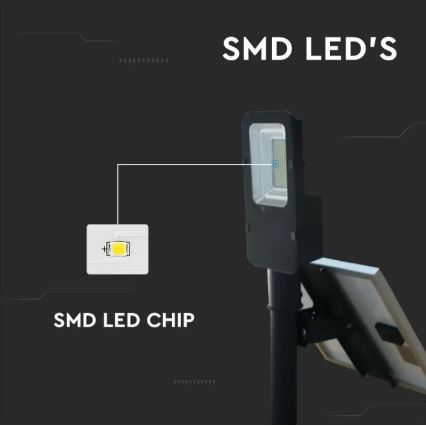 LED Himmennettävä aurinkokenno katuvalaisin LED/50W/6,4V 6000K IP65 + kaukosäädin