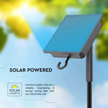 LED Himmennettävä aurinkokenno nauha LED/1,2W/3,7V 3000K IP67 5m + kauko-ohjaus