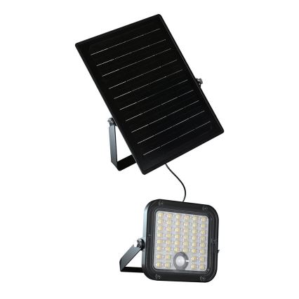 LED Himmennettävä aurinkokenno valonheitin anturilla LED/10W/3,7V 4000/6000K IP65 + kauko-ohjaus
