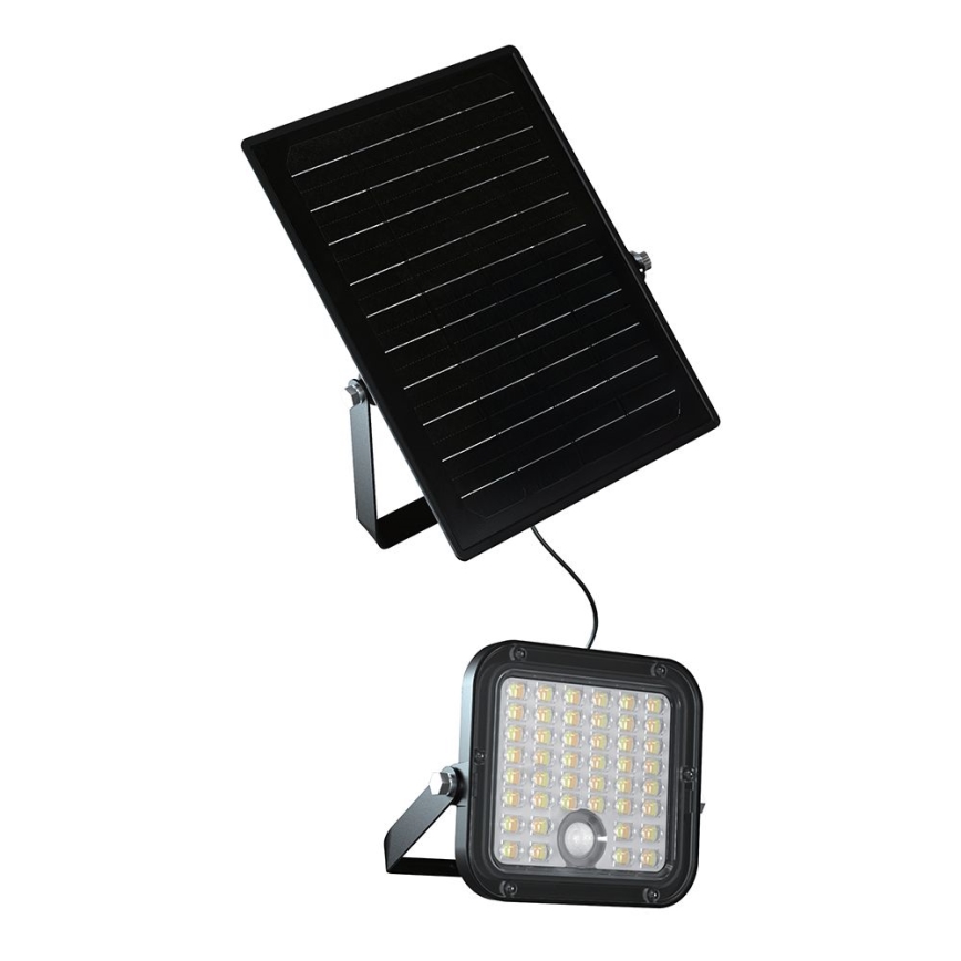 LED Himmennettävä aurinkokenno valonheitin anturilla LED/10W/3,7V 4000/6000K IP65 + kauko-ohjaus