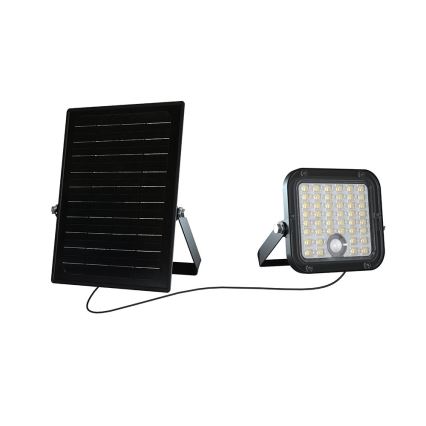 LED Himmennettävä aurinkokenno valonheitin anturilla LED/10W/3,7V 4000/6000K IP65 + kauko-ohjaus