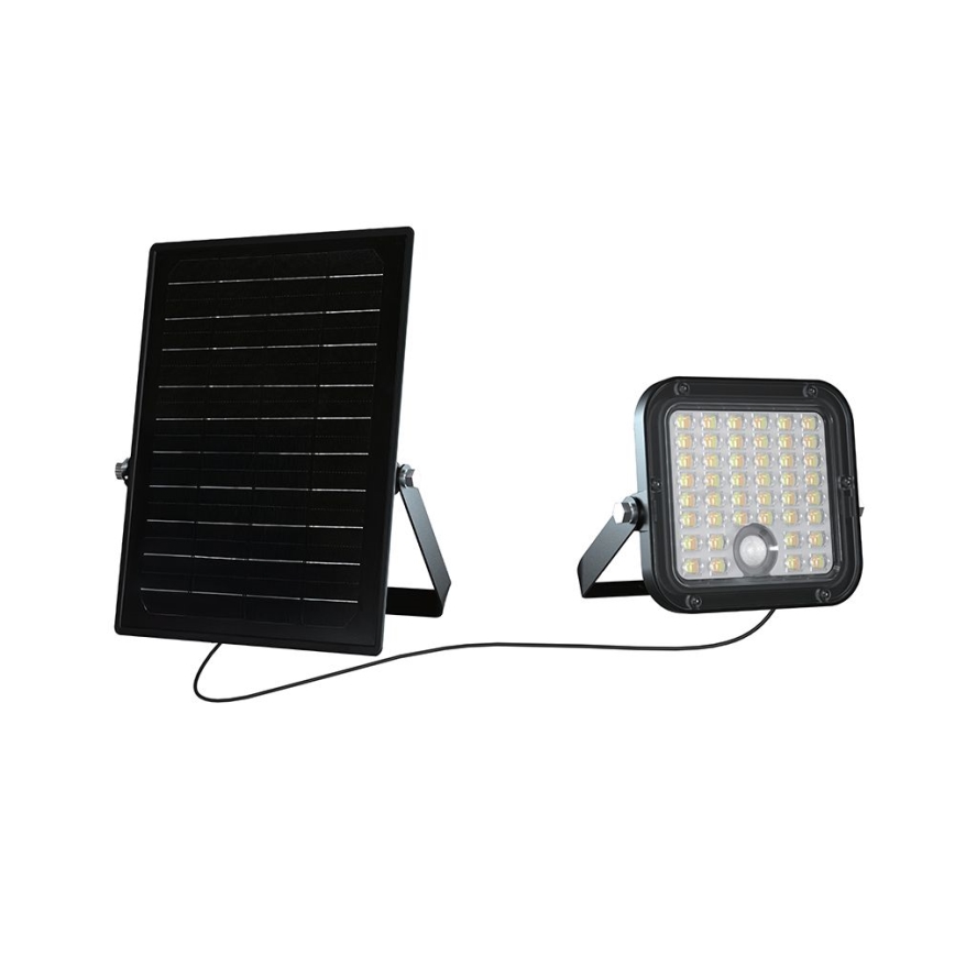 LED Himmennettävä aurinkokenno valonheitin anturilla LED/10W/3,7V 4000/6000K IP65 + kauko-ohjaus