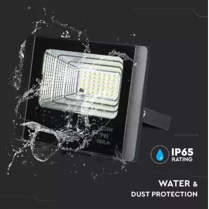 LED Himmennettävä aurinkokenno valonheitin LED/12W/3,2V 6000K IP65 5000 mAh + kauko-ohjaus