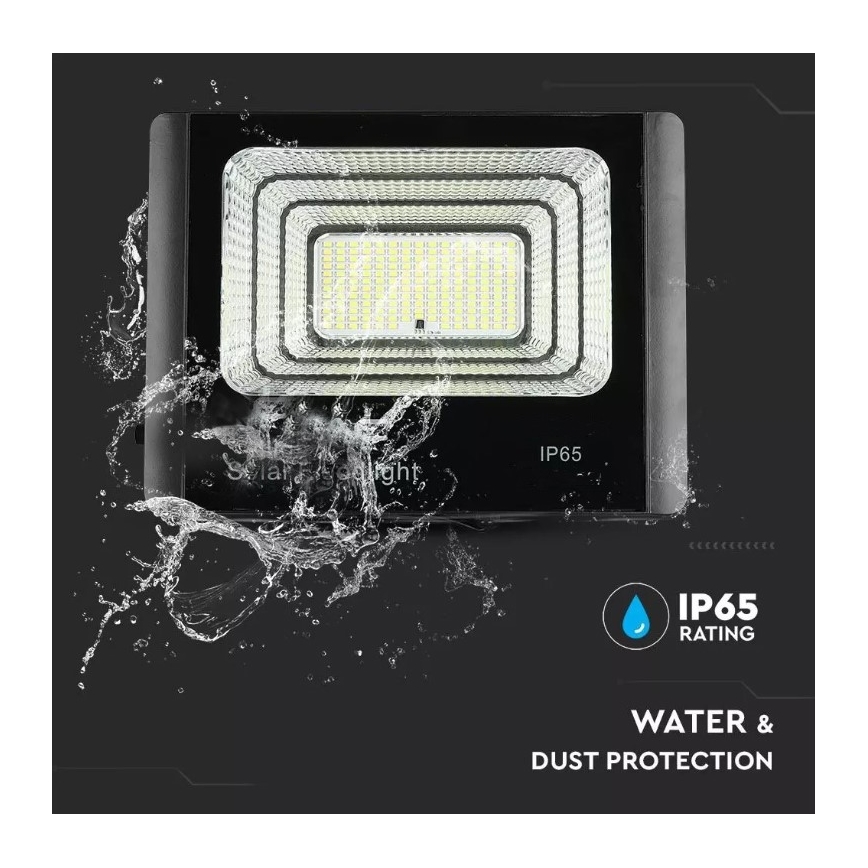 LED Himmennettävä aurinkokenno valonheitin LED/16W/3,2V 4000K IP65 + kauko-ohjain