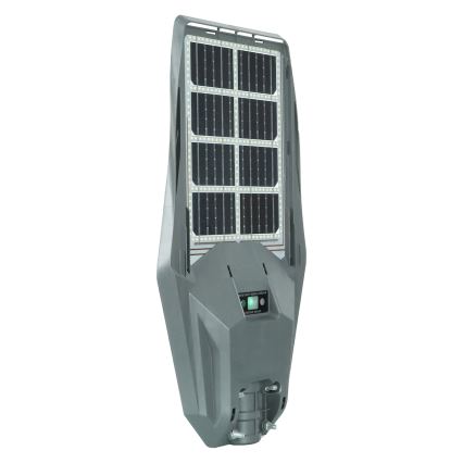 LED Himmennettävä aurinkokennoinen katulamppu anturilla KERS LED/300W/3,2V 6500K 8000 mAh IP65 harmaa + kauko-ohjaus