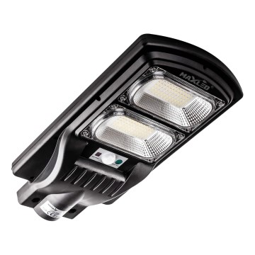 LED Himmennettävä aurinkokennoinen katulamppu anturilla LED/120W/6V 6500K IP65 musta + kauko-ohjaus