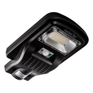 LED Himmennettävä aurinkokennoinen katulamppu anturilla LED/150W/6V 6500K IP65 musta + kauko-ohjaus